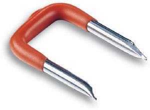 Insulated Safety Staples, Orange, 1 x .5-In., 100-Ct.