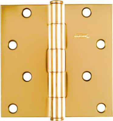 4 x 4-In. Brass Residential Door Hinge