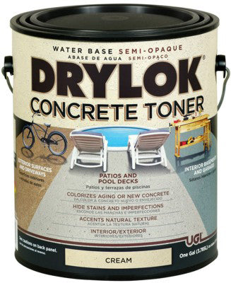 Concrete Toner, Water-Base, Cream, Gallon
