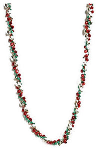 Christmas Twist Bead Garland, Gold/Crimson/Emerald, 8-Ft.