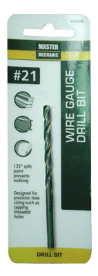 #21 3-1/4-In. Wire Gauge Drill Bit, Black Oxide