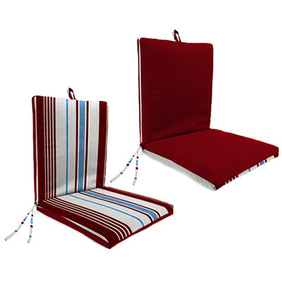 Universal Chair Cushion, Reversible Design, 44 x 21 x 4-In.