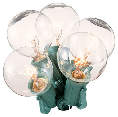 Christmas Replacement Bulbs, G40, Clear, 2-Pk.