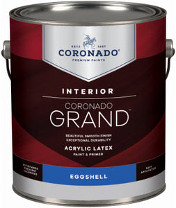 Grand Interior Latex Paint & Primer In One, Eggshell, Tintable White, Gallon