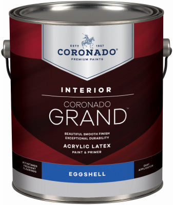 Grand Interior Latex Paint & Primer In One, Eggshell, Tintable White, Gallon