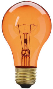 Amber Party Light Bulb, Transparent, 25-Watts