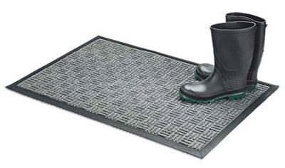 Floor Saver II Doormat, Gray Olefin Fiber, 18 x 30-In.