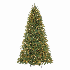 Artificial Pre-Lit Christmas Tree, Quick-Fold Woodland Fir, 750 Clear Lights, 7.5-Ft.