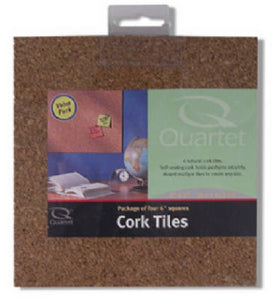 Cork Tiles, 6 x 6-In., 4-Pk.