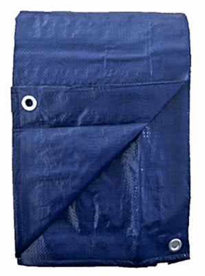Polyethylene Tarp, Blue, 5 x 30-Ft.