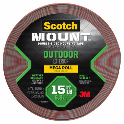 Double-Sided Mounting Tape, Outdoor, 1-In. x 33.3-Ft.