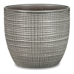 Planter, Indoor, Pimienta Gray Ceramic, 4.75 x 4.25-In.