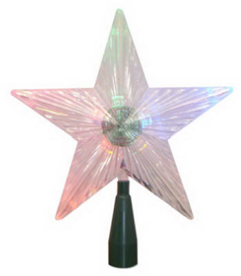 Christmas Tree-Top Star, Multi-Color LED, 10-Light