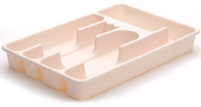 Plastic Cutlery Tray, Bisque