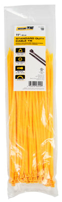 Standard Duty Cable Tie, Yellow, 11-In., 100-Pk.