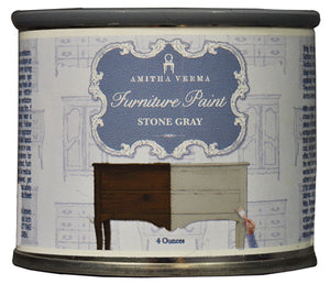 Chalk Finish Paint, Stone Gray, 4-oz.