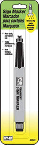 Permanent Sign Marker, Black Ink