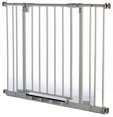 Pet Gate, White Metal, 28 to 38.5 x 29-In.