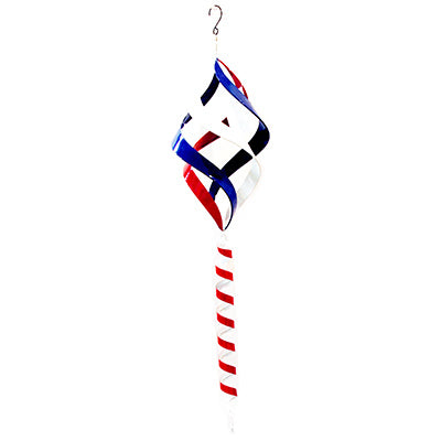 Wind Spinner, Metal, Red, White & Blue
