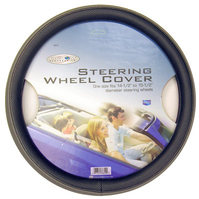 Steering Wheel Cover With Sport Grip, Black/Grey, One Size