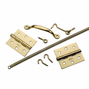 Screen & Storm Door Set, Brass