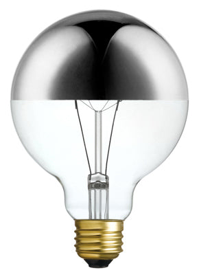 Chromeo Designer Globe Bulb, Silver, Incandescent, 220 Lumens, 40-Watts