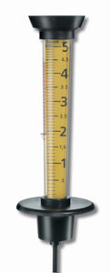 Jumbo Rain Gauge & Thermometer, 25-In.