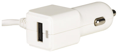 USB Car Charger, DC, White