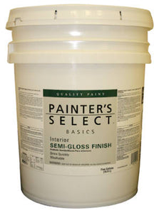 Basics Interior Paint, Semi-Gloss, Latex, Tint Base, 5-Gal.