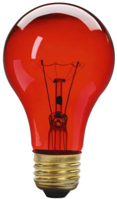 Party Light Bulb, Transparent Red, 25-Watts