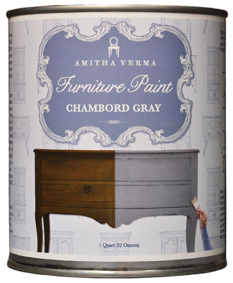 Chalk Finish Paint, Chambord Gray, 1-Qt.