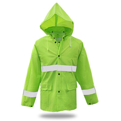 MED Fluo GRN Rain Suit