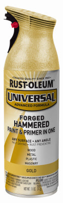 Universal Paint & Primer Metallic Spray Paint, Hammered Gold, 12-oz.