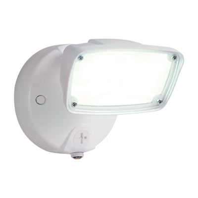 LED Security Flood Light, Dusk To Dawn, White Aluminum, 90-Watt