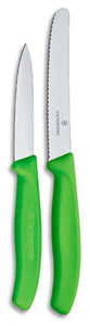 Swiss Classic Utility & Paring Knife, Green Handle