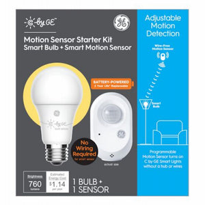 Wireless Smart Motion Sensor & LED Bulb, A19,  Soft White, 9.5-Watts