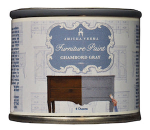 Chalk Finish Paint, Chambord Gray, 4-oz.