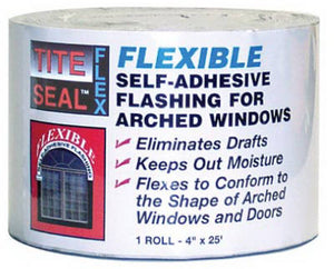 Flexible Flashing, Window & Door, Self-Adhesive, Waterproof, 4-In. x 25-Ft.