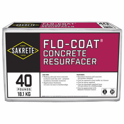 Flo-Coat Concrete Resurfacer, 40-Lbs.
