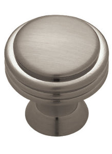 Cabinet Knob, Nickel, 1-7/64-In.