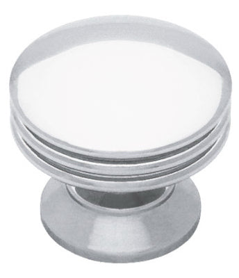 Cabinet Knob, Polished Chrome, 1-3/16-In.