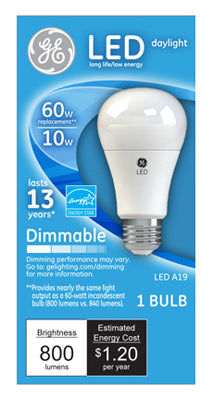 LED Light Bulb, Daylight, 800 Lumens, 10-Watts