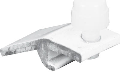 Storm Door Panel Clip With Screw, White, 1 x 1/2 x 5/16-In., 8-Pk.