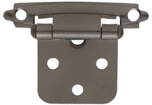 Black Nickel Overlay Hinges, 2-Pk.