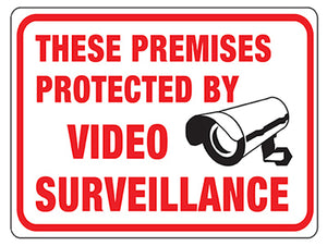 Video Surveillance Sign, 8.5 x 12-In.