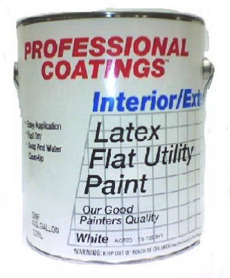 Professional Coatings Good Gallon White Latex Utility Paint