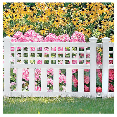 White Grand View Fence, 20-1/2 x 24-In.