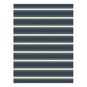 Indoor/Outdoor Area Rug, Blue and White Stripes, 8 x 10-Ft.