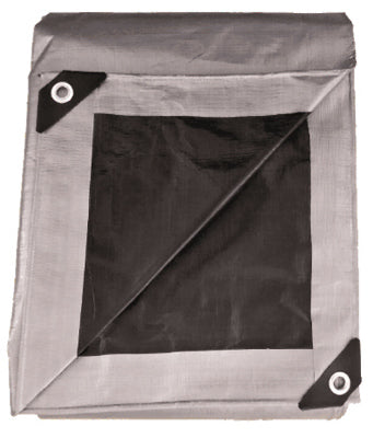 Polyethylene Tarp, Silver/Black, 15 x 20-Ft.