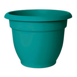 Ariana Planter, Self-Watering, Bermuda Teal Plastic, 8-In.